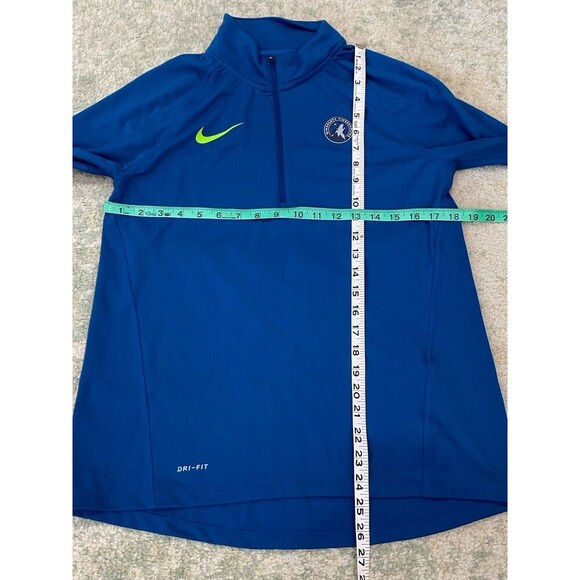 Nike Dri-Fit Minnesota Timberwolves 1/4 Zip Womens Sz Medium NBA Ultra Game Blue - Picture 3 of 7